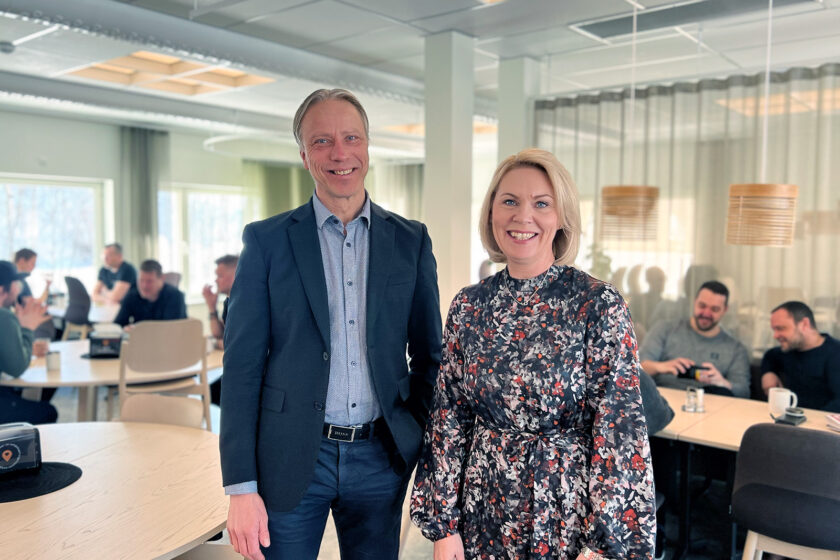 Jörgen Andersson-Strand och Linda Larsson i Lunchrummet på PiteEnergi