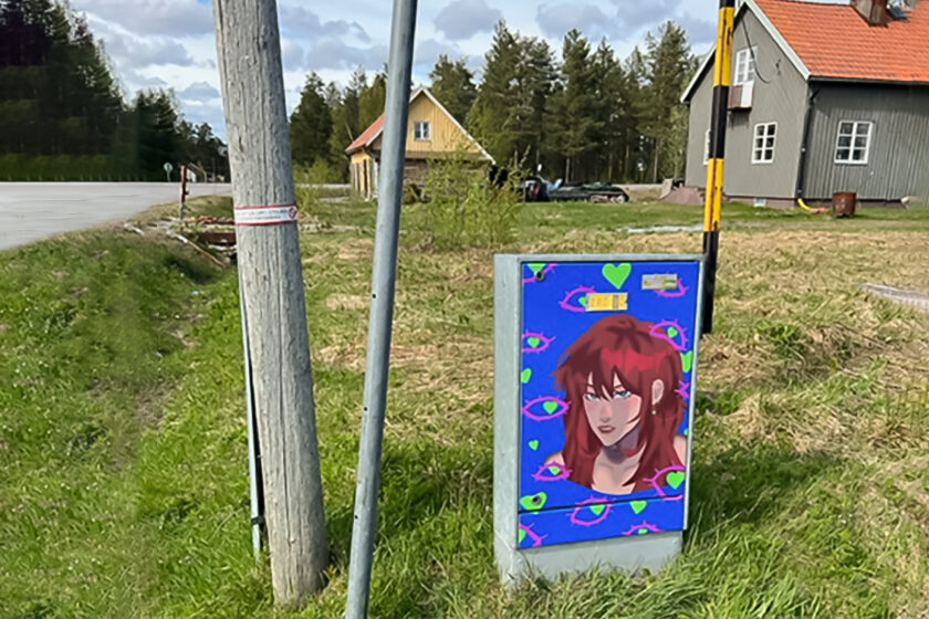 Konst på elskåp Långträsk
