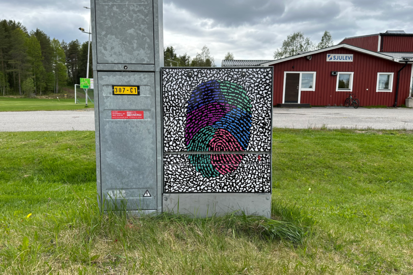 Konst på elskåp Sjulsmark