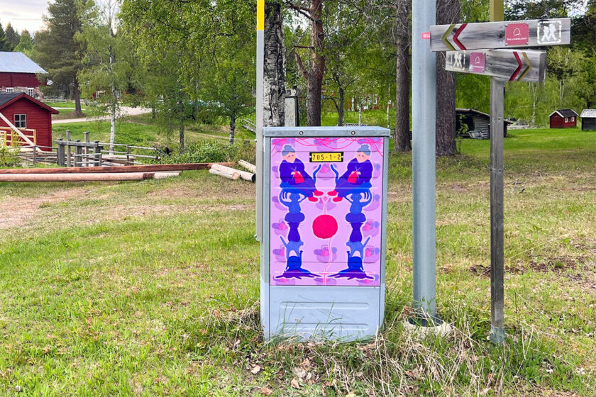 Konst på elskåp Svensbyn