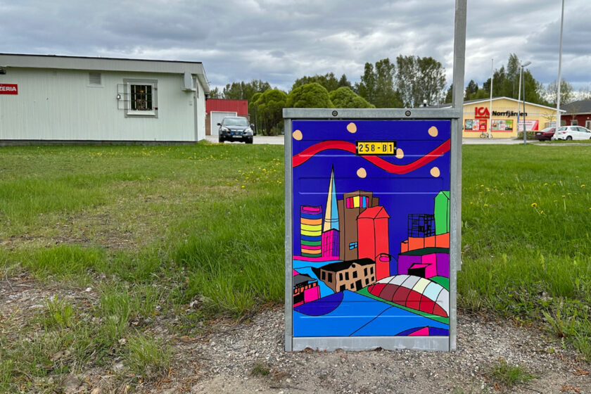 Konst på elskåp Norrfjärden