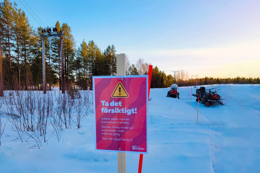 Vy över skoterled Pitsund till Jävre