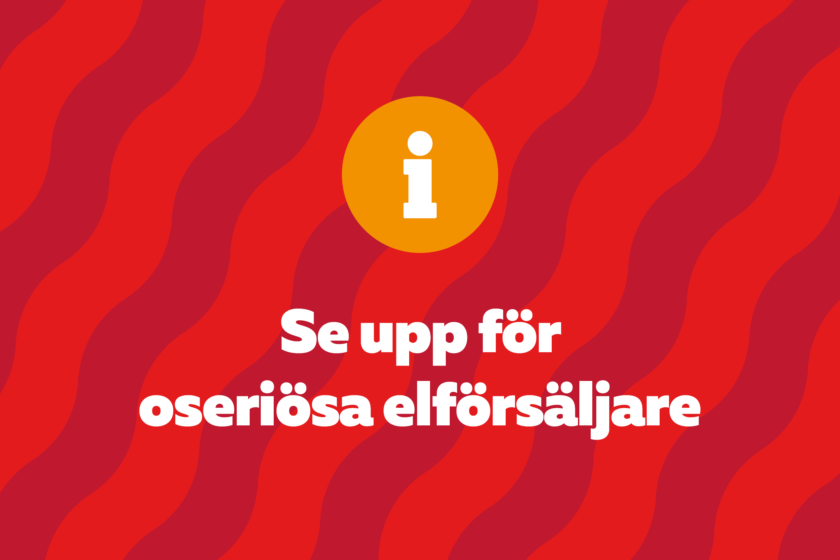 Bildtext: Se upp för oseriösa elförsäljare