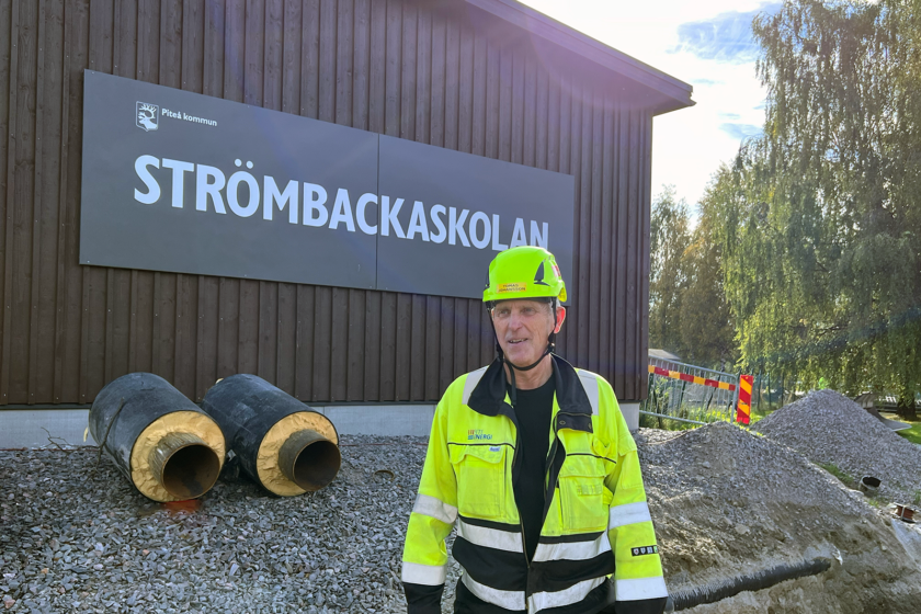 Projektledaren utanför Ventilhuset
