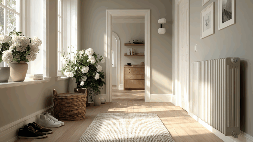 a modern Scandinavian hallway