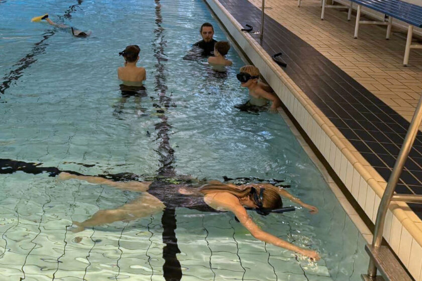 Sportdykning i Björklunda simhall