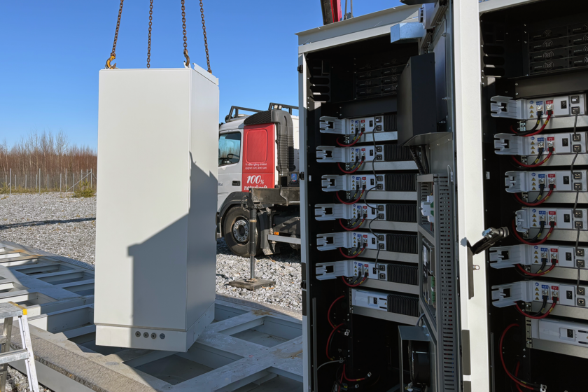 Batterilager håller på att byggas