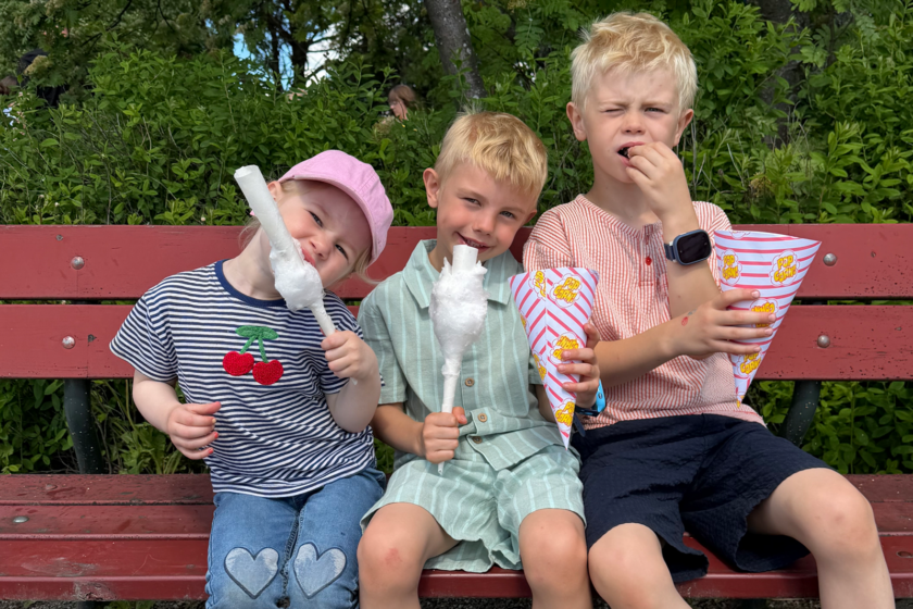 Elsa, Theo och Lucas.